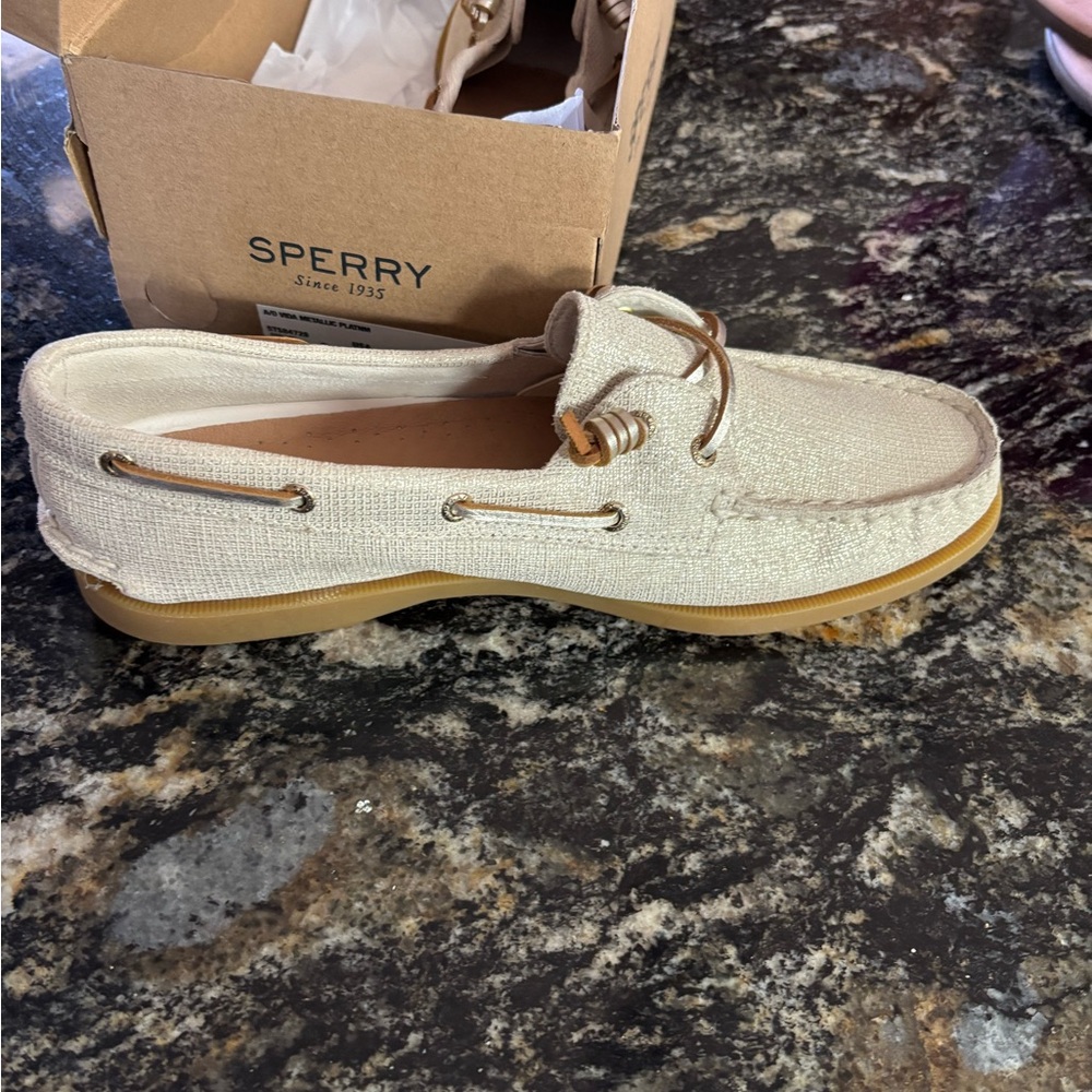 Sperry Cream Boat Shoes